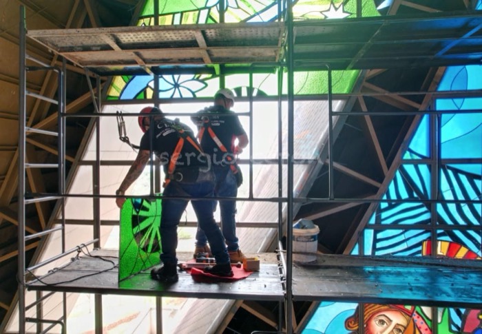 Catedral N. Sra. de Guadalupe — Vitral da Encarnação · Foz do Iguaçu (PR), imagem 7